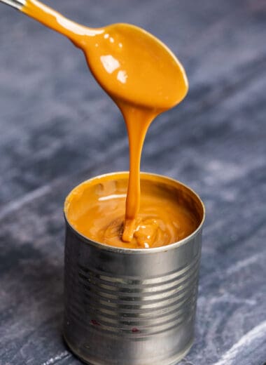 opened can of dulce de leche